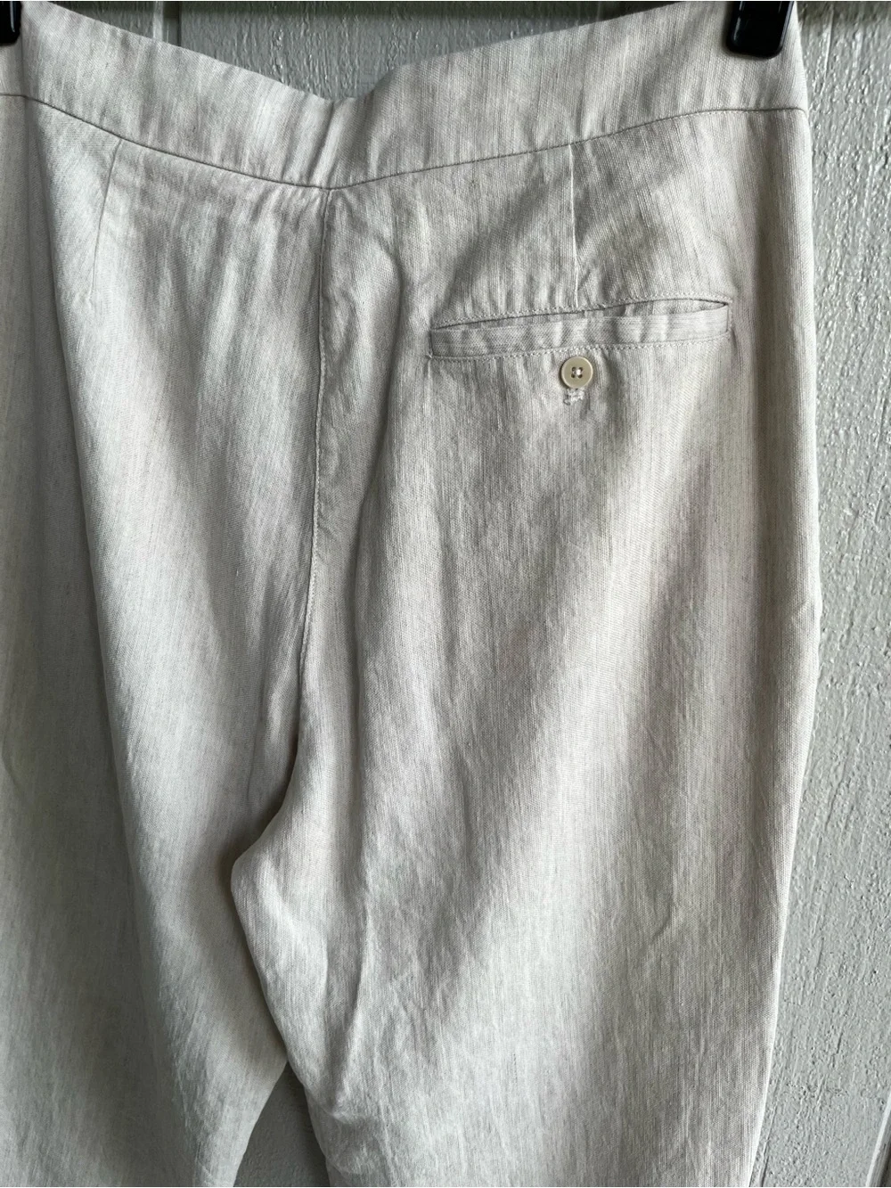 Aritzia Wilfred Linen Blend Cropped Trousers in Cream Size S